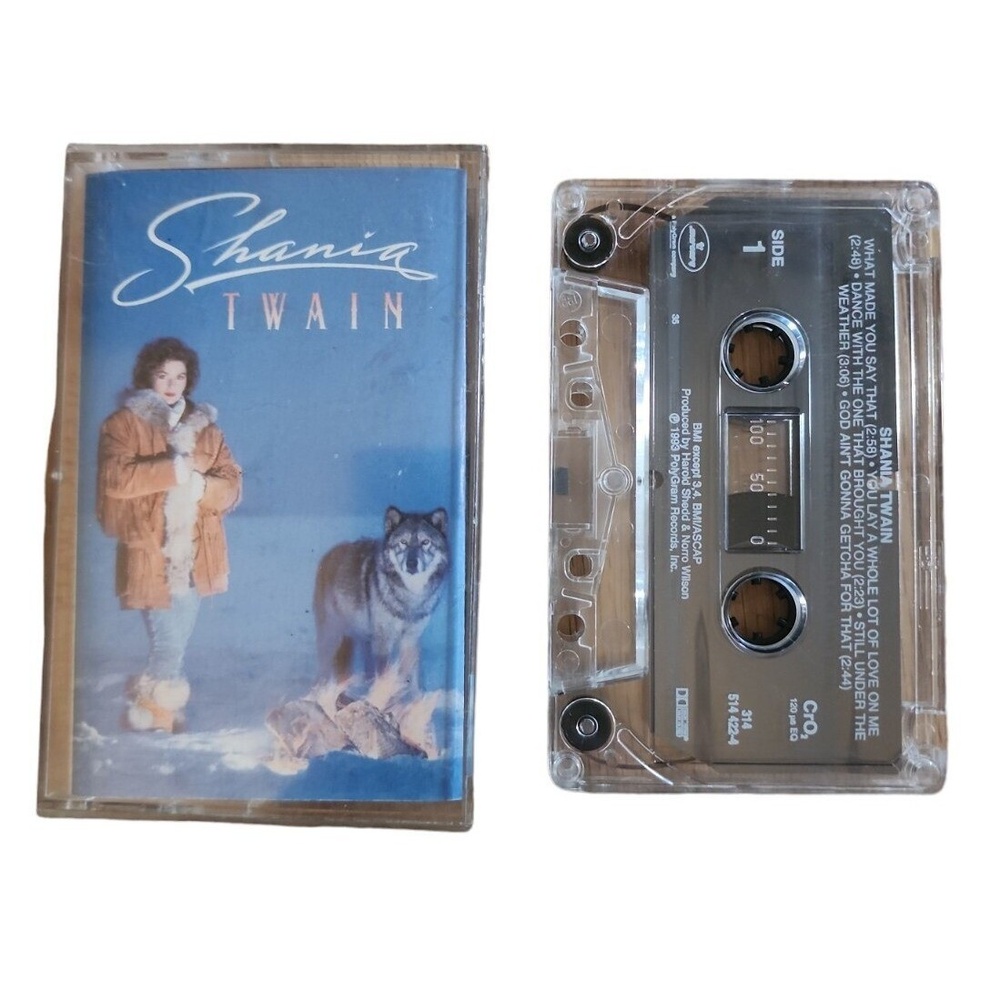 Shania Twain Cassette Tape Mercury Records 1993 Self Titled Album Music